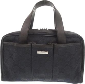 Gucci Pre-owned Vintage Canvas Handbag - Dames - Vintage Handtas - Zwart - ONE Size - Vintage