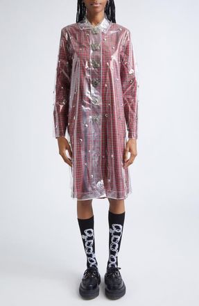 Chopova Lowena Squelchy Embellished Transparent Coat in Clear at Nordstrom, Size X-Small