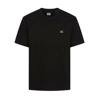 C.P. Company T-Shirts, male, Black, Size: XL T-shirt with logo