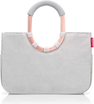 Reisenthel Shopper REISENTHEL loopshopper M Frame, Damen, Gr. B/H/T: 40cm x 26cm x 20cm, rosa (hellgrau, rosa), Polyester, Taschen Shopper