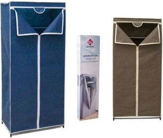 Trade Shop Trade Shop - Armadio Guardaroba Tessuto Appendiabiti Acciaio Smontabile Abiti Ripiano