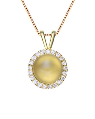 Genevive 14K Over Silver Pendant