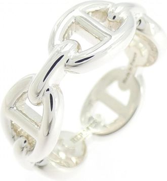 Herm&egrave;s Silver Silver 925 Band Ring (Pre-Owned)