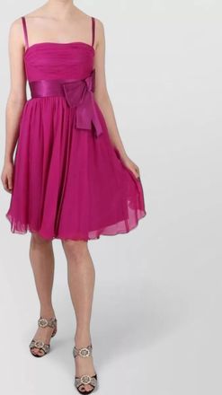 Dolce & Gabbana silk strapless knee-length dress