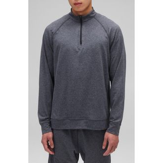 Reigning Champ Recovery Brushed Jersey Quarter Zip Pullover in Hnavy at Nordstrom Rack, Size Xx-Large