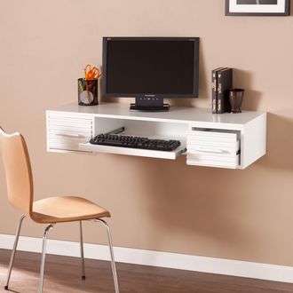 SEI Simon Wall Mount Desk White
