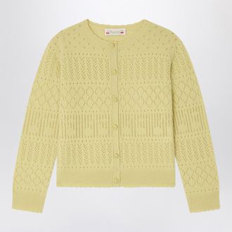 BONPOINT Cardigan Enza verde chiaro in cashmere