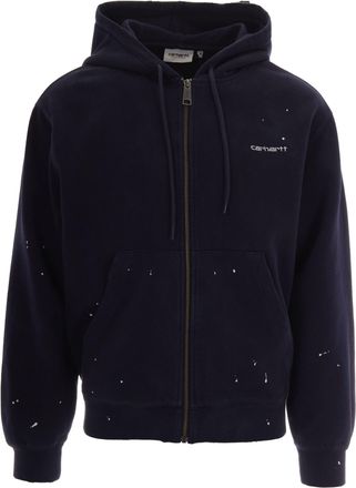 Carhartt Work in Progress Dark Navy Hooded Painter Cotton Hoodie