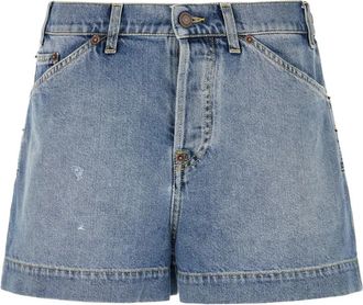 Moschino Shorts denim con bottoni - Blu