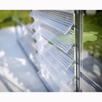 Palram Greenhouse Louvre Side Window - L74 x W62 x H3.5 cm - Silver