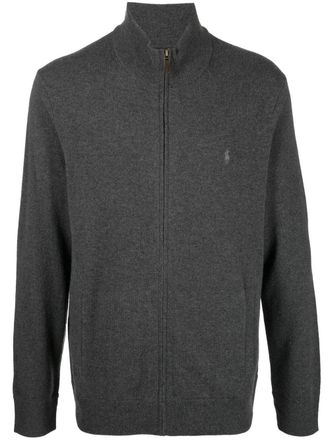 Polo Ralph Lauren Cardigan con ricamo - Grigio