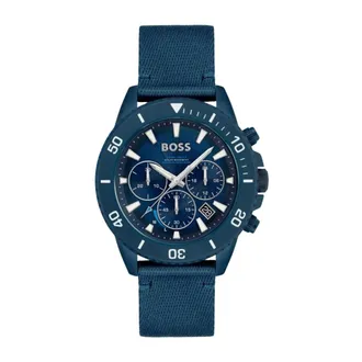 HUGO BOSS Hugo, Watches, male, Blue, Size: ONE SIZE Admiral Solar Quartz Chronograph Watch