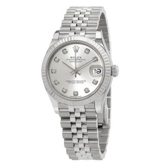 Rolex Pre-owned Rolex Datejust Diamond Silver Dial Ladies Watch 278274-0030