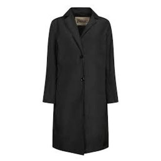 Herno Zwarte technische taffeta duster met knoopsluiting - Heren - Mantel - Zwart - M - Polyester - Jassen