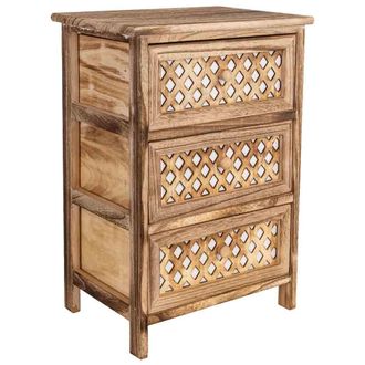 Wanderlust Deco Cajonera De Madera Marr&oacute;n 40x29x58h Cm