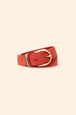 Xirena Brix Leather Belt In Dusty Red