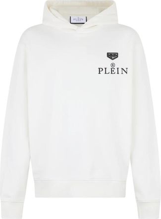Philipp Plein Hoodie Sweatshirt - Heren - Hoodies - Wit - 3XL - Katoen - Hoodies & sweatvesten