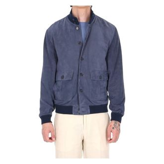 Valstar Camoscio Primo Fiore Jacket - Heren - Leren en Su&egrave;de Jassen - Blauw - M - Leer - Jassen