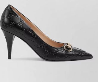 Gucci leather horsebit pumps