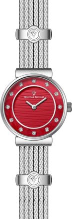 Christian Van Sant Womens Cavo Red Dial Watch