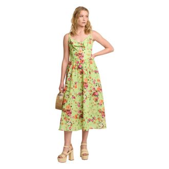 Kocca Stijlvolle Elegante Zomerjurk van Zachte Lengte - Dames - Casual kleedjes - Groen - S - Kleedjes