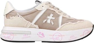 Premiata Cassie 6722 Sneakers - Dames - Sneakers - Beige - 36 EU - Leer - Schoenen