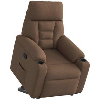 vidaXL Sill&oacute;n Reclinable Elevable De Tela Marr&oacute;n Vidaxl