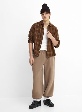 Djab Mens Faded brushed fleece joggers Loose fit