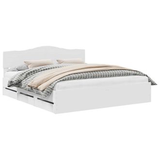 vidaXL Estructura De Cama Con Caj&oacute;n 180 X 200 Cm Madera Ingenieril Vidaxl