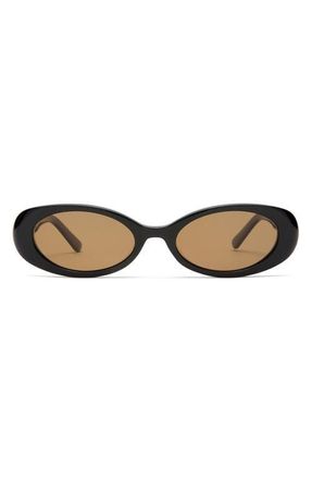 Luv Lou The Morgan 54mm Oval Sunglasses in Black at Nordstrom