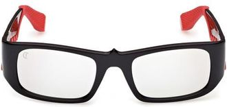 Christian Louboutin 53mm Loubishark Rectangular Sunglasses in Black/Light Smoke at Nordstrom