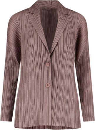 Pleats Please Issey Miyake plissè Single-breasted Blazer