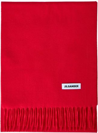 Jil Sander Nekwarmers Sjaals Sjaal - Dames - Wintersjaals - Rood - ONE Size - Wol - Accessoires