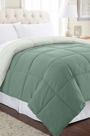 Modern Threads Down Alternative Reversible Comforter - Ivory/Sage - King at Nordstrom Rack