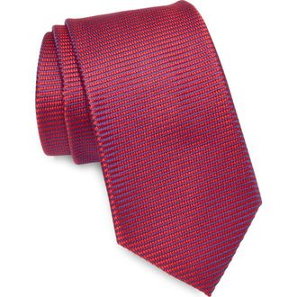 Ted Baker Underhill Stripe Silk Blend Tie in Red at Nordstrom Rack