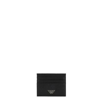 Emporio Armani Portemonnee met logoplaatje - Heren - Accessoires - Zwart - Maat: ONE Size Polyamide