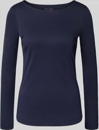 Christian Berg Longsleeve mit Rundhalsausschnitt in Dunkelblau, Größe 36