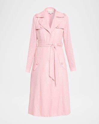 Cara Cara Alpine Sequined Trench Coat