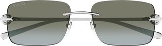 Gucci Sunglasses Gg1703 S 007 Silver/Brown Unisex