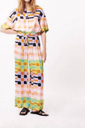 FRNCH Julietta Woven Pants In Hot Palette