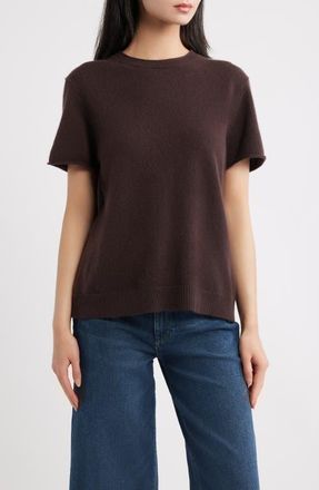 DL1961 Cashmere Knit Tee in Brown at Nordstrom, Size X-Small