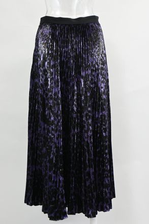 Diane Von F&uuml;rstenberg Diane Von Furstenberg Brett Pleated Midi Skirt in Violet Polyester