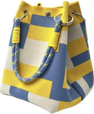 Generic Woven Fashionable Fortune Knitted Tote Handbag for Women Elegant Daily Use Accessory Durable and Stylish Carryall Bag (E, One Size)