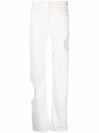 Off-white Meteor straight-leg jeans - women - Cotton/Cotton - 25