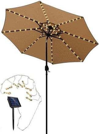 OEM L&aacute;mpara De Protecci&oacute;n Solar Tipo Sombrilla Con Control Remoto: 104 Led, 8 Modos De Iluminaci&oacute;n Para Jard&iacute;n, Patio E Interiores