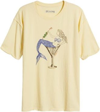 Free People Best Coast Oversize Graphic T-Shirt in Mermaid Combo at Nordstrom, Size X-Large