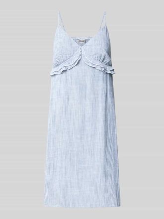 Only Ausgestelltes Freizeitkleid aus Viskose-Leinen-Mix Modell SIESTA MW in Hellblau, Gr&ouml;&szlig;e XL