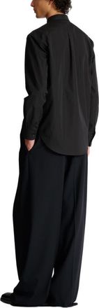 Balmain Cotton poplin shirt in Black at Nordstrom, Size 39 Eu