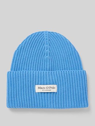 Marc O'Polo Beanie aus reiner Baumwolle in Blau, Größe 1