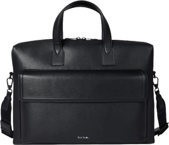 Paul Smith Tassen, Heren, Zwart, ONE Size, Leer, Business Folio Saffiano